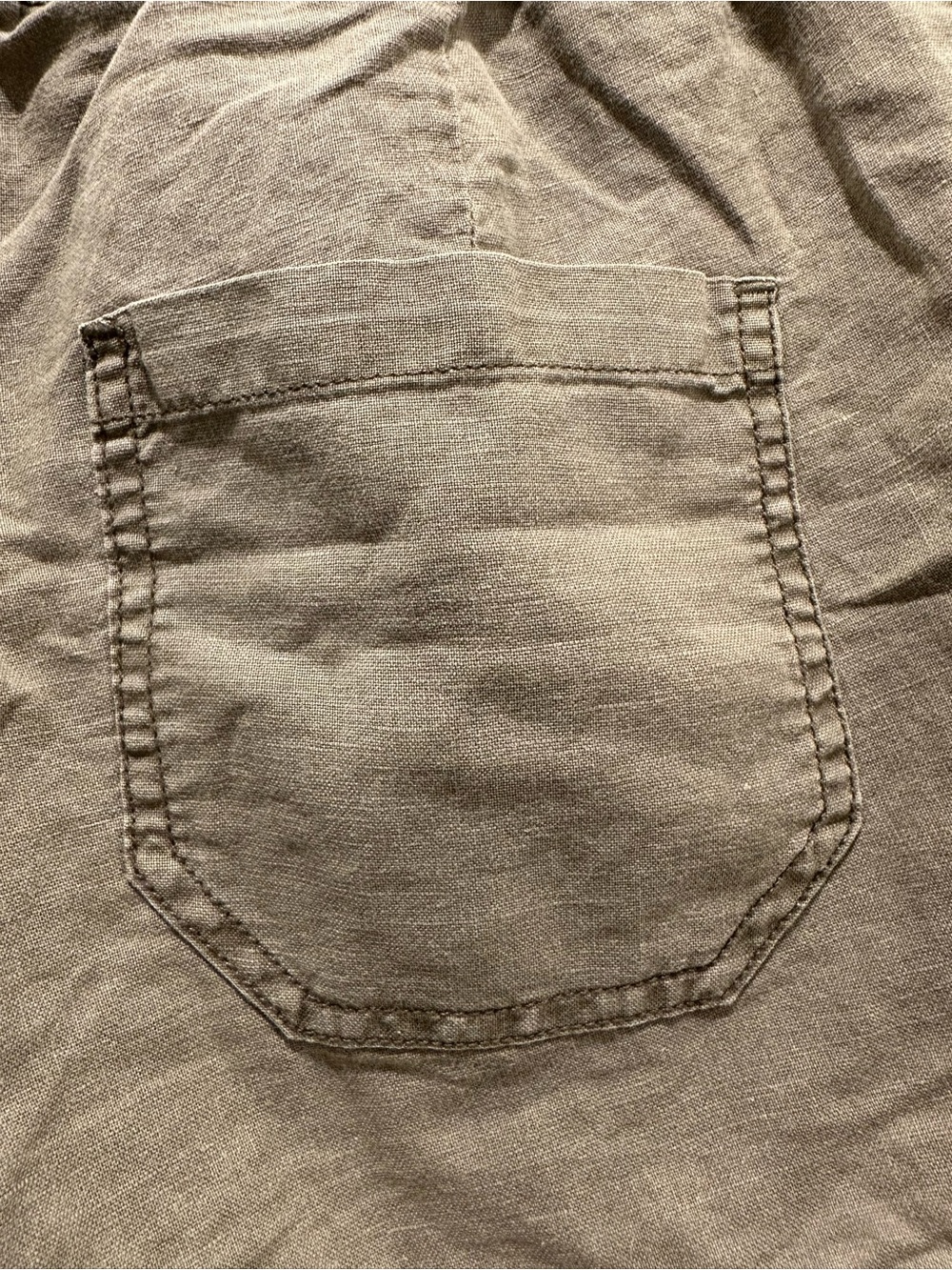 Cosmic Blue Love - Women’s Olive Drawstring Casual Shorts - Picture 5 of 5